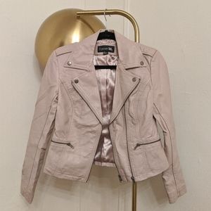 Dusty Rose/Pink Moto Jacket Vegan Leather